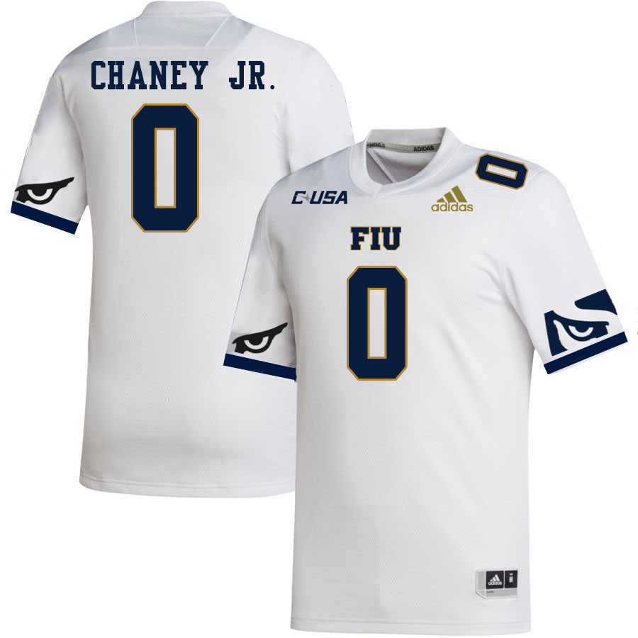 #0 Johnny Chaney Jr. FIU Jersey, Florida International University Panthers Football Jersey-White #0 Johnny Chaney Jr. FIU Jersey, Florida International University Panthers Football Jersey-White
